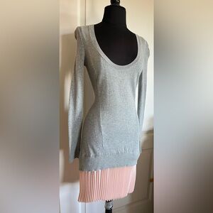 Victorias Secret Kiss of Cashmere Drop Waist Pleated Skirt Sweater Dress S